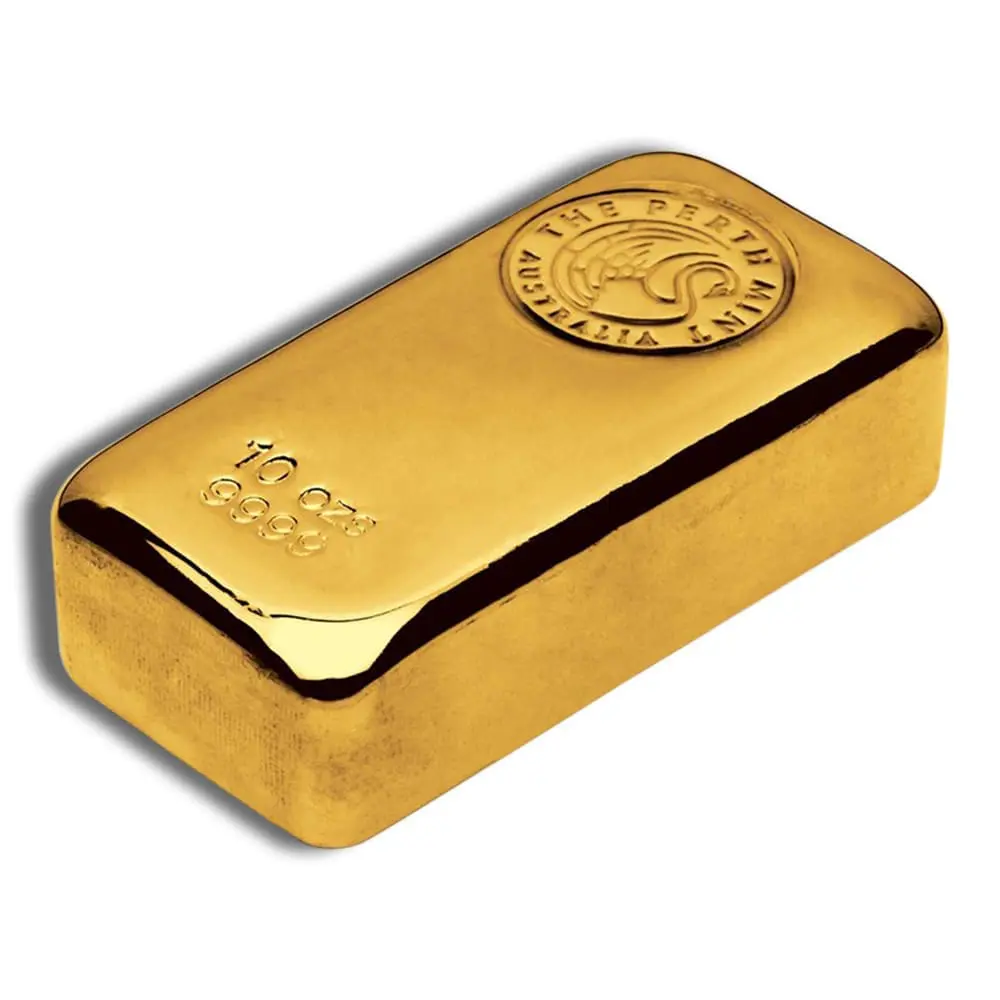 10 oz Gold Bar - Perth Mint (Carded)