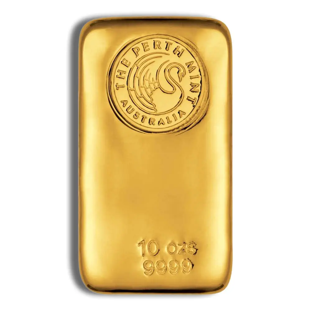 10 oz Gold Bar - Perth Mint (Carded)