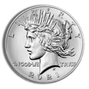 2021-P Peace Silver Dollar w/Box & COA