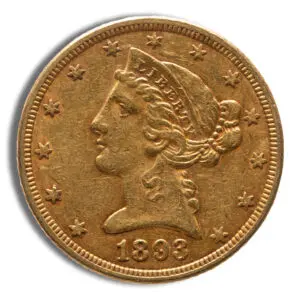 $5 Gold Liberty Half Eagle - XF
