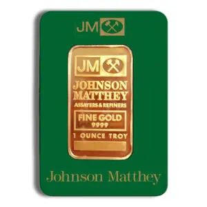 1 oz Gold Bar - Johnson Matthey (Carded)