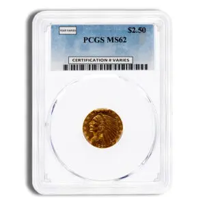 $2.5 Gold Indian Quarter Eagle - PCGS MS62