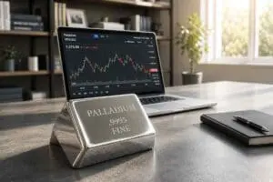 Palladium rare precious metal used heavily in automotive, electronics, and industrial manufacturing