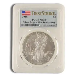 2016 Silver Eagle PCGS MS70 First Strike