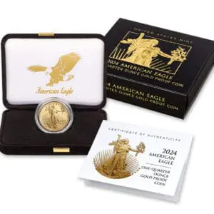 2024-W 1/4 oz Proof Gold Eagle $10 - Box & COA