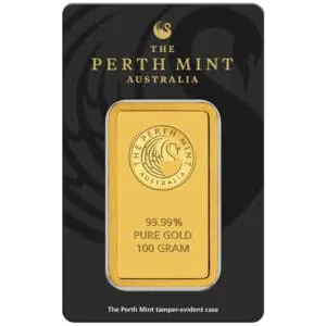 100 gram Gold Bar - Perth Mint (Carded)