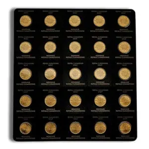 25 x 1 g Canadian MapleGram Gold Coins (Carded)