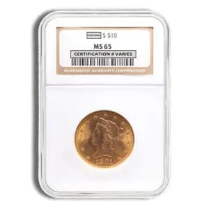 $10 Gold Liberty Eagle - NGC MS65