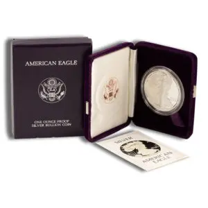 1988-S Proof Silver Eagle with Box & COA