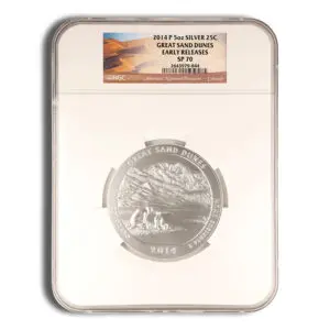 2014-P 5 oz ATB Great Sand Dunes Silver Coin NGC SP70