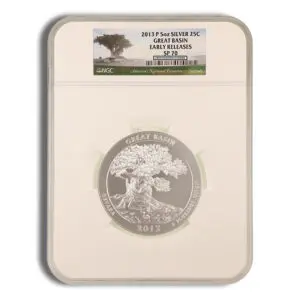 2013-P 5 oz ATB Great Basin Silver Coin NGC SP70