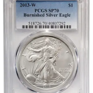 2013-W Burnished Silver Eagle PCGS SP70