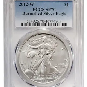 2012-W Burnished Silver Eagle PCGS SP70