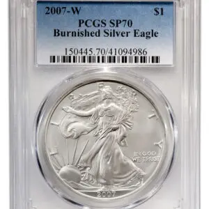 2007-W Burnished Silver Eagle PCGS SP70