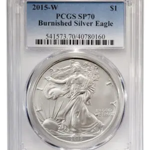 2015-W Burnished Silver Eagle PCGS SP70