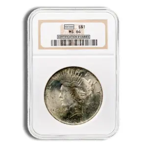 Peace Dollar - NGC MS64 (Toned)