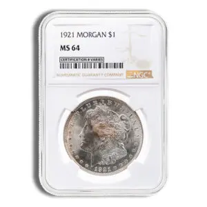 1921 Morgan Dollar - NGC MS64 (Toned)