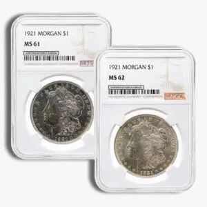 1921 Morgan Dollar - NGC MS60-MS62