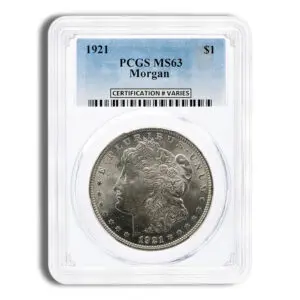 1921 Morgan Dollar - PCGS MS63