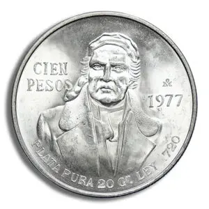 Mexico 100 Pesos Silver Coin (1977-1979)