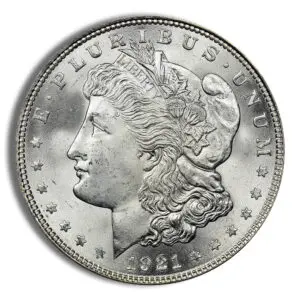 1921 Morgan Silver Dollar - F+