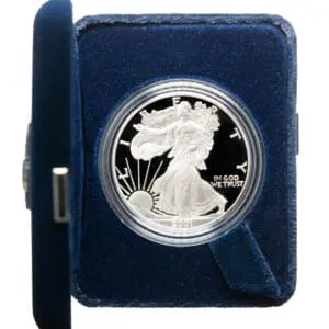 2001-W Proof Silver Eagle with Box & COA