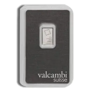 2.5 gram Platinum Bar - Valcambi (Carded)