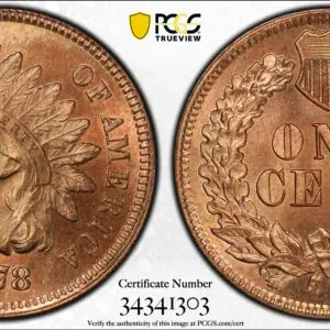 1878 1C MS65RD PCGS