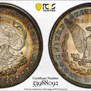 1921 $1 MORGAN MS65 PCGS