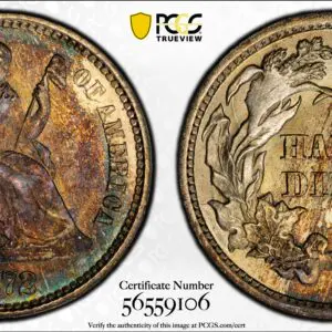 1872 H10C MS66+ PCGS