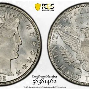 1892-S 50C MS64 PCGS