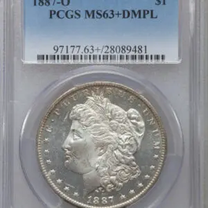 1887-O $1 MS63+ DMPL PCGS