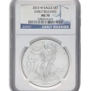 2013-W Burnished Silver Eagle NGC MS70 ER