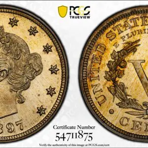 1897 5C PR66 PCGS
