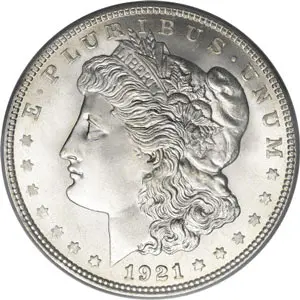 1921-D Morgan Silver Dollar - AU