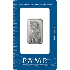 20 gram Platinum Bar - PAMP Fortuna (Carded)