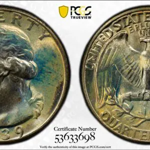1939 25C MS67 PCGS