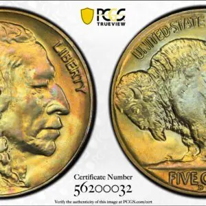 1938-D 5C *COLOR* MS68 PCGS