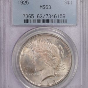 1925 $1 MS63 PCGS